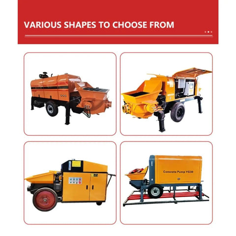 Beefy Trailer Mounted Hydraulic Concrete Pump With High Flow For Nonstop Material Delivery In Commercial Buildings, Warehouses, Industrial Workshops, And Residential Developments, yellow