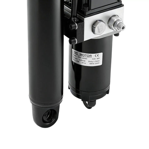 Heavy Duty Electro Hydraulic Actuator 800 Watt 2850 Rpm Electric Linear Motor IP54 Waterproof showing motor and gear pump.