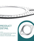 Kickin Tail 2Pack Exhaust Manifold Gaskets Forged From Ultra Tough Stainless Steel, showing detail and design of gasket.