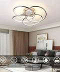 LED Flush Mount Ceiling Light Black Modern Close To Ceiling Fixture Dimmable 3000K To 6000K Ideal For Hallways Entryways Dining Rooms