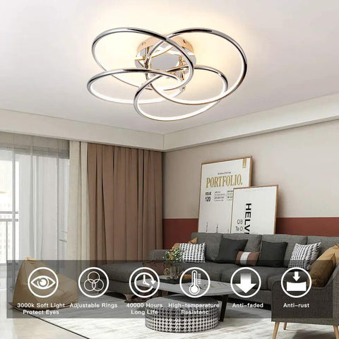 LED Flush Mount Ceiling Light Black Modern Close To Ceiling Fixture Dimmable 3000K To 6000K Ideal For Hallways Entryways Dining Rooms