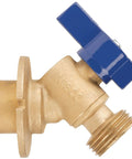 Brass Angle Outdoor Sillcock Hose Bibb With Quarter Turn Handle, 1/2 In Cup To 3/4 In Fitting, Solder Connection, Side View