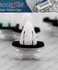 Close-up of BMW Door Trim Panel Retainer Clips Kit 50Pcs With Seal Ring for 3 Series 5 Series X5 M5 Z3 E34 E36 E38 E39 E46 X5 M3 1992-2006