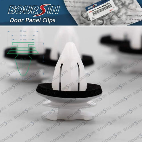 Close-up of BMW Door Trim Panel Retainer Clips Kit 50Pcs With Seal Ring for 3 Series 5 Series X5 M5 Z3 E34 E36 E38 E39 E46 X5 M3 1992-2006