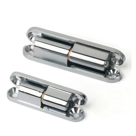 Rotating Concealed Door Hinges 180 Degree Detachable Heavy Duty Industrial Zinc Alloy Silver for Doors and Cabinets