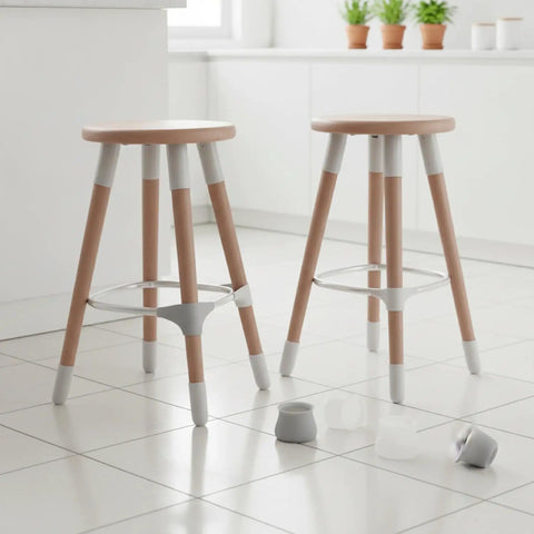 Oval Silicone Chair Leg Caps For Non Round Legs Furniture Floor Protectors For Hardwood And Tile on wooden stool legs