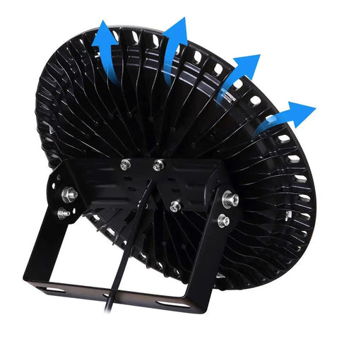 Back view of 10 Pack 200W UFO LED High Bay Light for Warehouse Garage Barn Workshop IP65 Waterproof Commercial Bay Lighting 20000LM