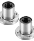LM16UU Heavy Duty Round Flange Linear Ball Bearing Bushing 16mm Bore 28mm Outer Diameter 37mm Length Sealed On Both Sides Pack Of 2