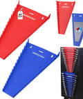 2 Pack Magnetic Wrench Organizer Kit With 32 Slots For SAE And Metric Wrenches, red and blue trays shown in different views