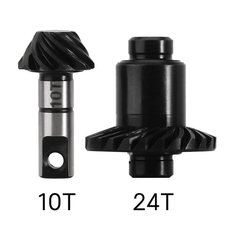 Underdrive Helical Gear Set 24T 10T Alloy Steel For 1 18 RC Crawler TRX4M Upgrade Beefier Quieter Low Wear Replaces Stock Plastic
