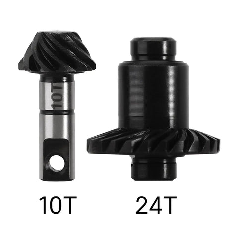 Underdrive And Overdrive Alloy Steel Helical Gear Set For One Eighteenth Scale TRX4M RC Car CNC Machined 20CrMo Gears 24T And 10T