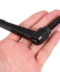 Zero Hassle Adjustable Clamping Lever Handle in hand, showing durable aluminum alloy construction for industrial machinery.