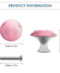 Pink Gradient Cabinet Knob Set 2 Pack Drop In Ready Aluminum Alloy And Stainless Steel Drawer Pulls 1.1in dia, 0.8in height