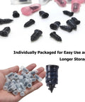 No Sweat Screw In Tire Plugs Repair Kit with heavy duty vacuum spiral screws in assorted sizes for tire repairs.