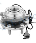 Close-up of front wheel hub bearing assembly replacement for 2005-2015 Nissan Xterra 4WD, also fits Frontier and Pathfinder 4WD.