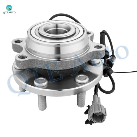 Close-up of front wheel hub bearing assembly replacement for 2005-2015 Nissan Xterra 4WD, also fits Frontier and Pathfinder 4WD.
