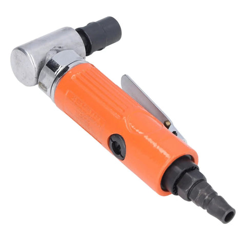 Badass 3/8 Inch Air Angle Die Grinder 20000 RPM Right Angle Pneumatic Power Tool with aluminum grip for metalwork.