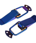Universal Car Bumper Security Hook Clips Quick Release For Trunk Fasteners Blue 105x33mm Set Of 2