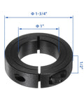 4 Pack Shaft Collar Set With 1 Inch Bore In 1045 Steel, Split Clamp-On Design With M4 Set Screws, 1-3/4 Inch Outer Diameter And 1/2 Inch Thick