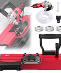 Rugged 45 Degree Electric Tile Chamfer Machine With Dedicated Water Cooling Pump And 120MM Saw Blade showcasing adjustable gauge plates and accessories.