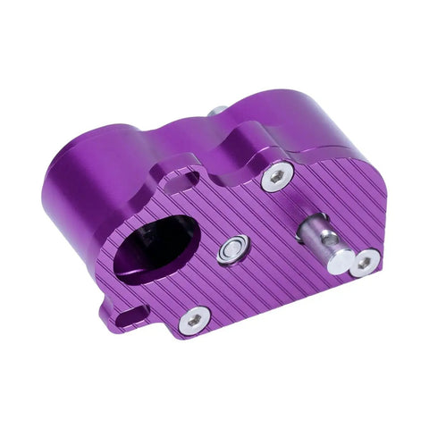 Low Center Of Gravity 1X10 RC Transmission Gearbox With Metal Gears, Sealed Dustproof Case For 1X10 Scale RC Cars, Purple Finish