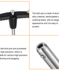 Two Pack T Handle Lock Pins 6mm x 40mm Stainless Steel Push Button Quick Release Pins close-up with black aluminum cap