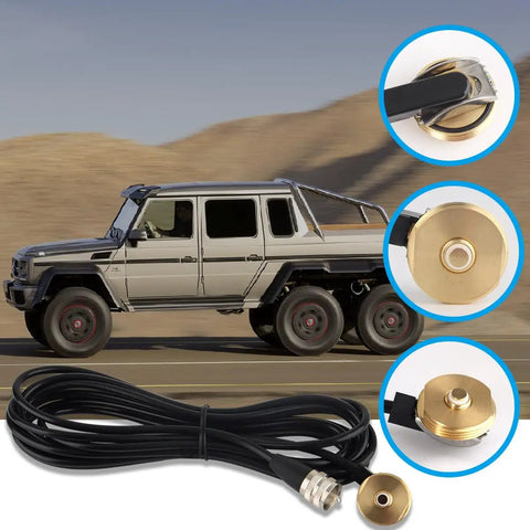 Antenna Mount For NMO Three Eighths Inch With Thirteen Foot RG58 Coax Cable PL259 Male Connector and Dust Cap