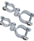 Heavy Duty Chain Link Fence Gate Hinge Kit 1-3/8 To 2-3/8 Inch Galvanized Steel With 2 Frame Hinges, 2 Post Hinges, Bolts And Nuts Included