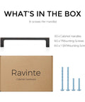 Box contents for 30 Pack Solid 5 Inch Square Cabinet Handles Oil Rubbed Bronze Drawer Pulls For Kitchen Cabinets Hardware Upgrade