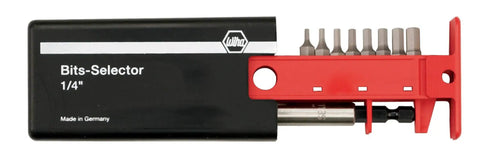 Hex Metric Bit Selector Set 1 with Quick Change Bit Holder and hex bits displayed in a compact black case
