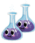 Erlenmeyer Flask Balloons For Science Party Decor With Mad Scientist Witch Potion Theme Lab Chemistry Classroom And Science Fair Decor Set Helium Ready Foil Balloons Includes Ribbon And Straw Totally Lit.