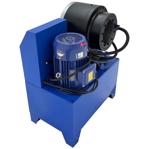 Heavy Duty Electric Hydraulic Hose Crimping Machine For Steel And Rubber Tubes 0.2 To 4 Inch Range 14 Die Sets Included professional tool setup.