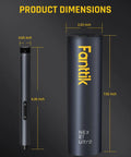 Slick Electric Screwdriver Set With Push To Release Trigger And RevoStor Magnetic Rotation Compact Precision Driver Kit for displaying dimensions.