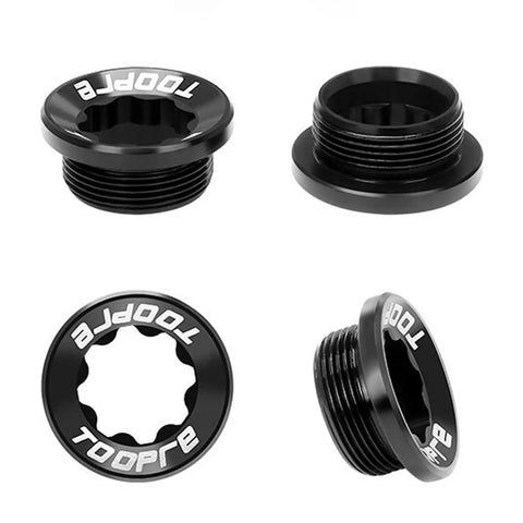 M20 Crank Arm Cap Removal Tool And Crank Cover Set For Shimano Hollowtech II, black aluminum alloy crank covers and tool