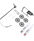 RC Helicopter Parts And Accessories Beefed Up Kit with landing gear, tail rotor, main gear pull rod, and tail assembly components