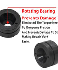 Wheel Stud Installer Replacement Tool 22800 with swivel bearing prevents damage, black metal component for automotive use