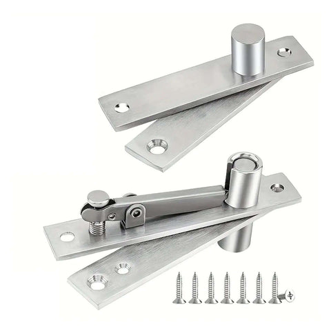 360 Degree Rotation Heavy Duty Pivot Hinge in Stainless Steel for lowkey hidden doors and secret bookshelves, screws included