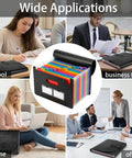 Accordion File Organizer With 13 Pockets Expanding File Folder Portable Monthly Bill Receipt Organizer in use at school, office