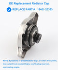Radiator Cap Replacement for Toyota and Lexus Vehicles Fits 4Runner Camry Celica Corolla Highlander Matrix Prius Sequoia