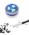Straight Up Heavy Duty Nickel Plated Tip Screws For Belts And Buckles 150 Piece Assortment Kit With Screwdriver and assorted fasteners.
