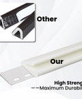 White V Shaped Foam Weatherstripping Door Seal Strip 19.7 Feet for side gap sealing and insulation with easy cut bend.