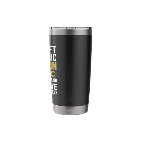 Aircraft Mechanic Caution Flying Tools Stainless Steel Insulated Tumbler For Aviation Maintenance Techs, side view