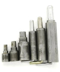 Set of five metal cylindrical tools including M12 Upper And Lower Door Shaft Iron Cabinet Plate Bolt For Welding.