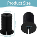 2 Pcs Starlink Cable Routing Kit For 1 Inch Wall Hole, silicone grommet size details, neat cable management, black.