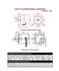 Technical drawing of Plug And Play 14W Permanent Magnetic Synchronous Motor With 8mm Shaft 110V 220V AC 2.5 To 80 RPM Range 5 RPM
