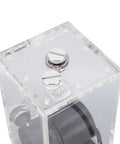 Jiawu 850Ml Computer Water Pump Reservoir Combo featuring clear acrylic body and chrome fittings for liquid cooling.