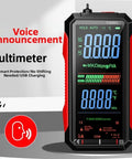 Workhorse Digital Multimeter With USB Rechargeable Auto Ranging, features voice announcement display