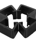 4 black clips from the 12 Pack Outdoor Wicker Furniture Clips Easy Install Sofa Fasteners For Sectional Couches