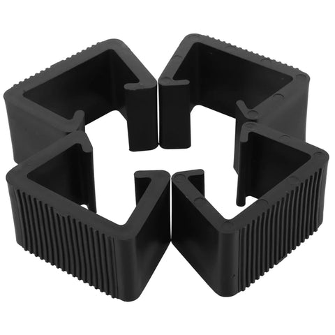 4 black clips from the 12 Pack Outdoor Wicker Furniture Clips Easy Install Sofa Fasteners For Sectional Couches
