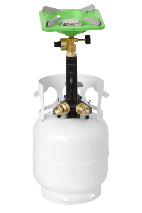 Three Port Propane Distribution Tree For Camping Connects Three One Pound Appliances To A Standard BBQ Tank Grillin Ready Safe Easy Setup Black And Gold